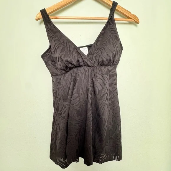 NWT Swim Solutions Women's Tummy-Control Swim Dress Created for‎ Macy's Size 12 - Picture 4 of 12